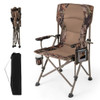 Portable Camping Chair with 400 LBS Metal Frame and Anti-Slip Feet
