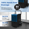 140 Pints Commercial Dehumidifier Crawl Space Dehumidifier with Pump and Drain Hose-White