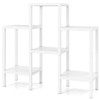 6-Tier Plastic Modular Storage Shelves for Living Room and Kitchen-Black