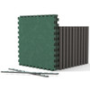 25 Pack-100 Sq.Ft. Foam Floor Tiles Interlocking Carpet Tiles with Edge Borders-Green