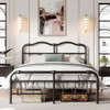 Full Size Industrial Vintage Heavy Duty Steel Slat Bed Frame