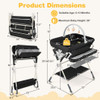 Baby Changing Table Foldable Diaper Changing Station with Storage Bag and Shelf-Black