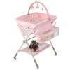 Baby Changing Table Foldable Diaper Changing Station with Storage Bag and Shelf-Black