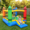 Inflatable Bounce House 2-in-1 Crayon Themed Kids Bouncer with 550W Blower