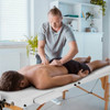 3 Fold Portable Adjustable Massage Table with Carry Case-Black