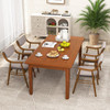 Wooden Dining Chair Set of 2 with Padded Seat and Back-Black