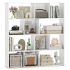 Open Shelf Bookcase 4-Tier Modern Bookshelf with 12 Storage Compartments-White
