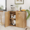 38" Buffet Modern Sideboard Cabinet with Storage-Natural