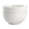 Gibson Home Great Essentials 2 Piece Fine Ceramic 6in Cereal Bowl Set in White