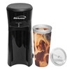 Brentwood Single Serve Iced Coffee Tea Maker in Black with 20 Ounce Insulated Tumbler
