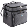 Brentwood Kool Zone 24-Can Insulated Cooler Bag in Gray with Hard Liner