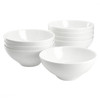 Gibson Elite White Peninsula 8 Piece 6.5 Inch Bone China Cereal Bowl Set in White