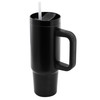 Gibson Home 29oz Marina Stainless Steel Thermal Tumbler with Side Handle and Straw in Black