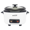 Brentwood 10-Cups Cooked Rice Cooker in White with Steam Tray