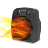 Brentwood 1500-Watt Portable Electric Space Heater and Fan in Black
