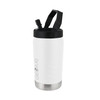 Brentwood GeoJug 40 Ounce Stainless Steel Insulated Water Bottle in Cream with Sports Lid