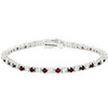 Ruby Red Cubic Zirconia Tennis Bracelet