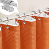 72"W x 78"H Burnt Orange Waffle Textured Shower Curtain Set with Liner