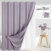 72"W x 72"H Lavender Waffle Textured Shower Curtain Set with Liner