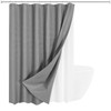 72"W x 78"H Grey Waffle Textured 3 in 1 Shower Curtain Set