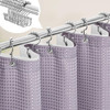 72"W x 78"H Lavender Waffle Textured Shower Curtain Set with Liner
