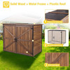 Large Wooden Outdoor Storage Cabinet Trash Can Storage Shed