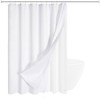 72"W x 78"H White Waffle Textured 3 in 1 Shower Curtain Set