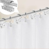 72"W x 84"H White Waffle Textured 3 in 1 Shower Curtain Set