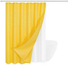 72"W x 84"H Yellow Waffle Textured 3 in 1 Shower Curtain Set
