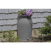 Dark Grey Granite 50-Gallon Plastic Urn Rain Barrel with Planter Top