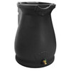 Black 65-Gallon Plastic Urn Rain Barrel with Planter Top
