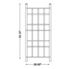 66-inch Outdoor Weather-Resistant Brown Vinyl Garden Trellis with Ground Anchors