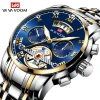 Color: BRONZE - Relogio Masculino Top Brand Mens Luxury Watch Stainless Steel Luminescence Clock Ca