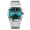 Color: Gold - UTHAI Men Watch Light Luxury Brand Stainless Steel Double Calendar Waterproof Male Bu