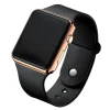 Color: Gold - Simple Digital Watch for Men Women Fashion Sport LED Electronic Watch Black Silicone 