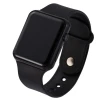 Color: black - Simple Digital Watch for Men Women Fashion Sport LED Electronic Watch Black Silicone