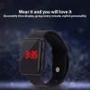 Color: black - Simple Digital Watch for Men Women Fashion Sport LED Electronic Watch Black Silicone