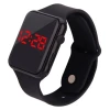 Color: Silver - Simple Digital Watch for Men Women Fashion Sport LED Electronic Watch Black Silicon