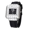 Color: WHITE - Luxury Brand Big Dial Full Diamond Watches Fashion Girls Fashion Ladies Quartz Watch