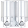 Gray Heavy Duty Plastic Two Chamber Wall Mount Soap Dispenser