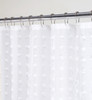 White Puff Sheer Shower Curtain