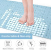 40" Light Blue Geometric Tiles Non Slip Bathtub Mat