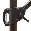 10' Black Polyester Square Tilt Cantilever Patio Umbrella With Stand