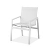 Set of Two 22" White Metal Indoor Outdoor Dining Chair