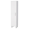 16" Silver And White Accent Cabinet With Five Shelves