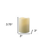 4" Ivory Flameless Indoor Outdoor Pillar Candle
