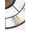 56" Circle Copper Metal and Glass Analog Exposed Gear Wall Clock