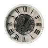 Rustic White Industrial Gear Vintage Wall Clock