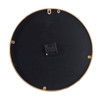 2" Round Gold And White Wood Analog Wall Clock
