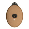 18" Oval Ivory Wood Analog Wall Clock